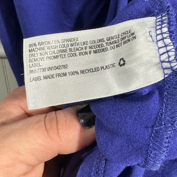 Ava & Viv dress blue knot front summer spaghetti straps adjustable NEW 1x - Picture 5 of 5